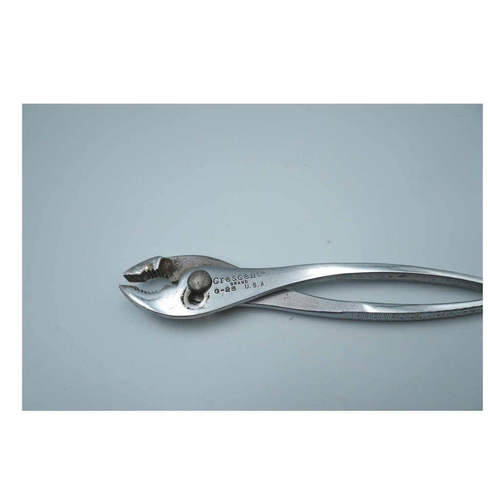 Crescent G-28 Slip Joint Pliers 8 Inch Vintage USA Made Silver Tool